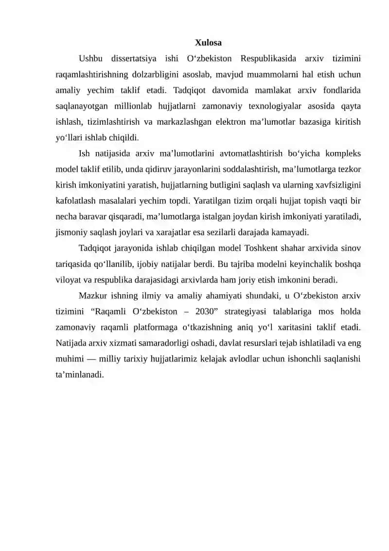 Arxiv ma’lumotlarining avtomatlashtirilgan elektron bazasi 4