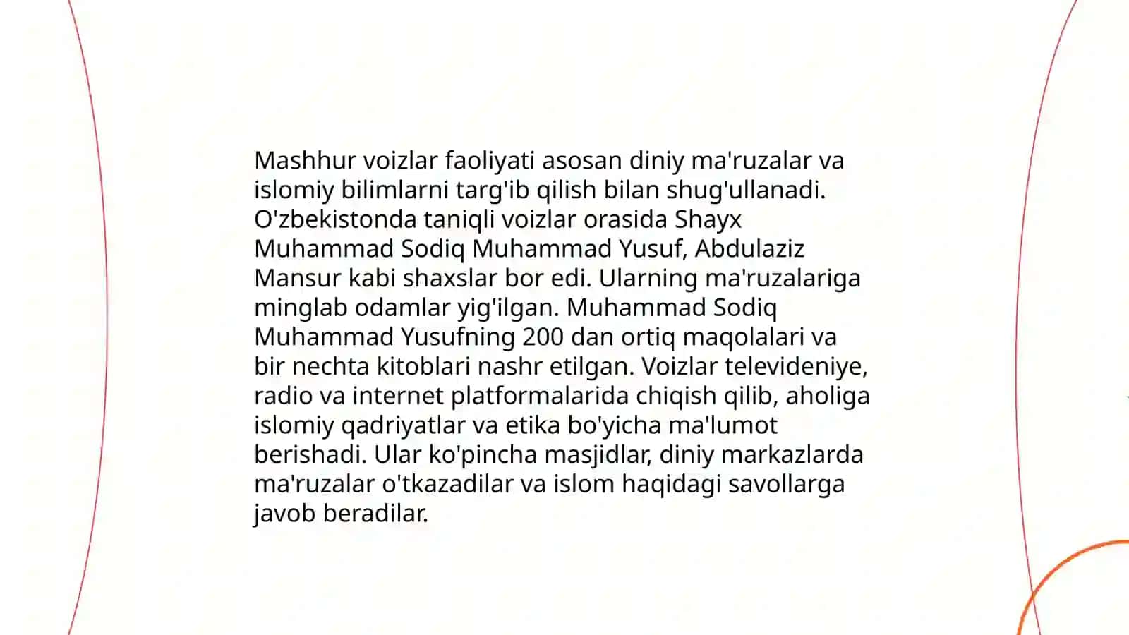 Navoiyning "Majolus un-nafois" asarida voizlar haqidagi ma'lumotlar 4