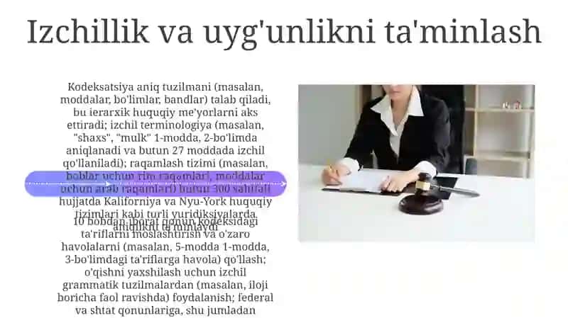 Normativ-huquqiy hujjatlarini kodifikatsiya usulida tizimlashtirishning yuridik texnikasi 4
