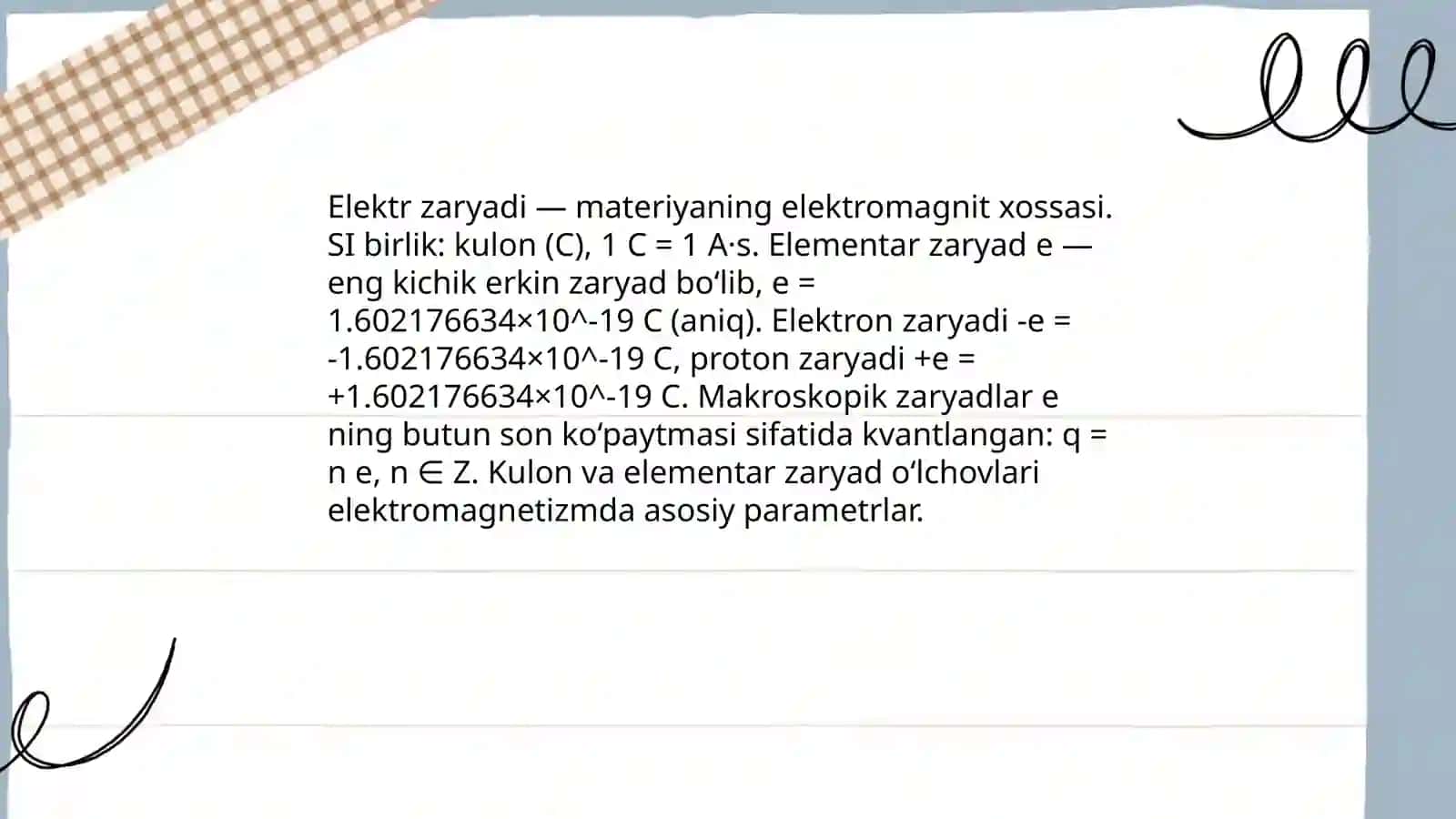 Elementar zarralar fizikasi kattaliklari o‘lcham va vaqt 4