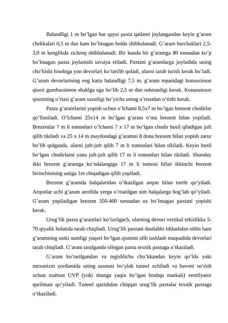 Urug‘lik chigitni dastlabki ishlash texnologik reglamenti 4