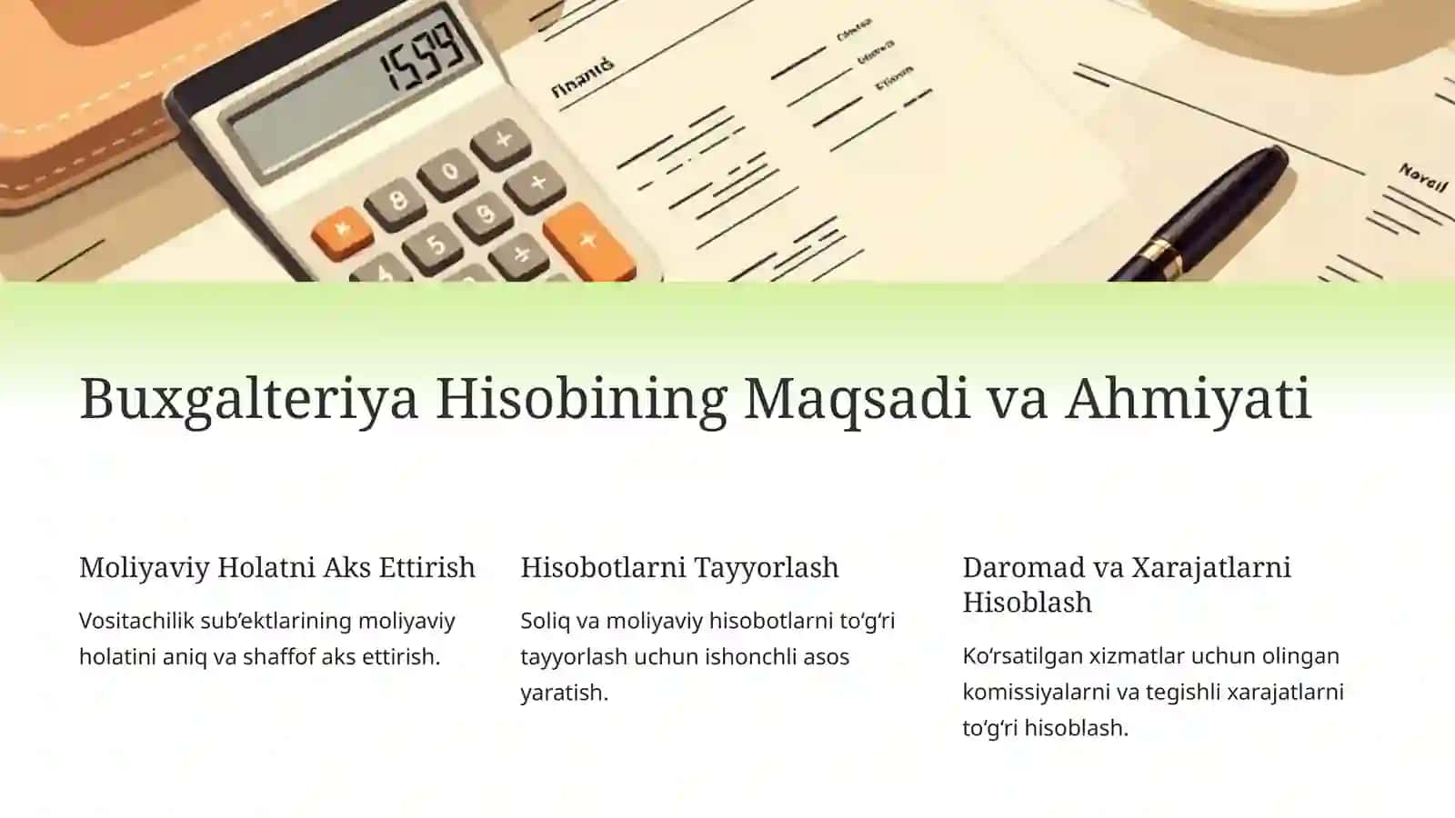 Vositachilik Xizmatlarini Ko’rsatuvchi Sub’ektlarda buxgalteriya hisobi 4