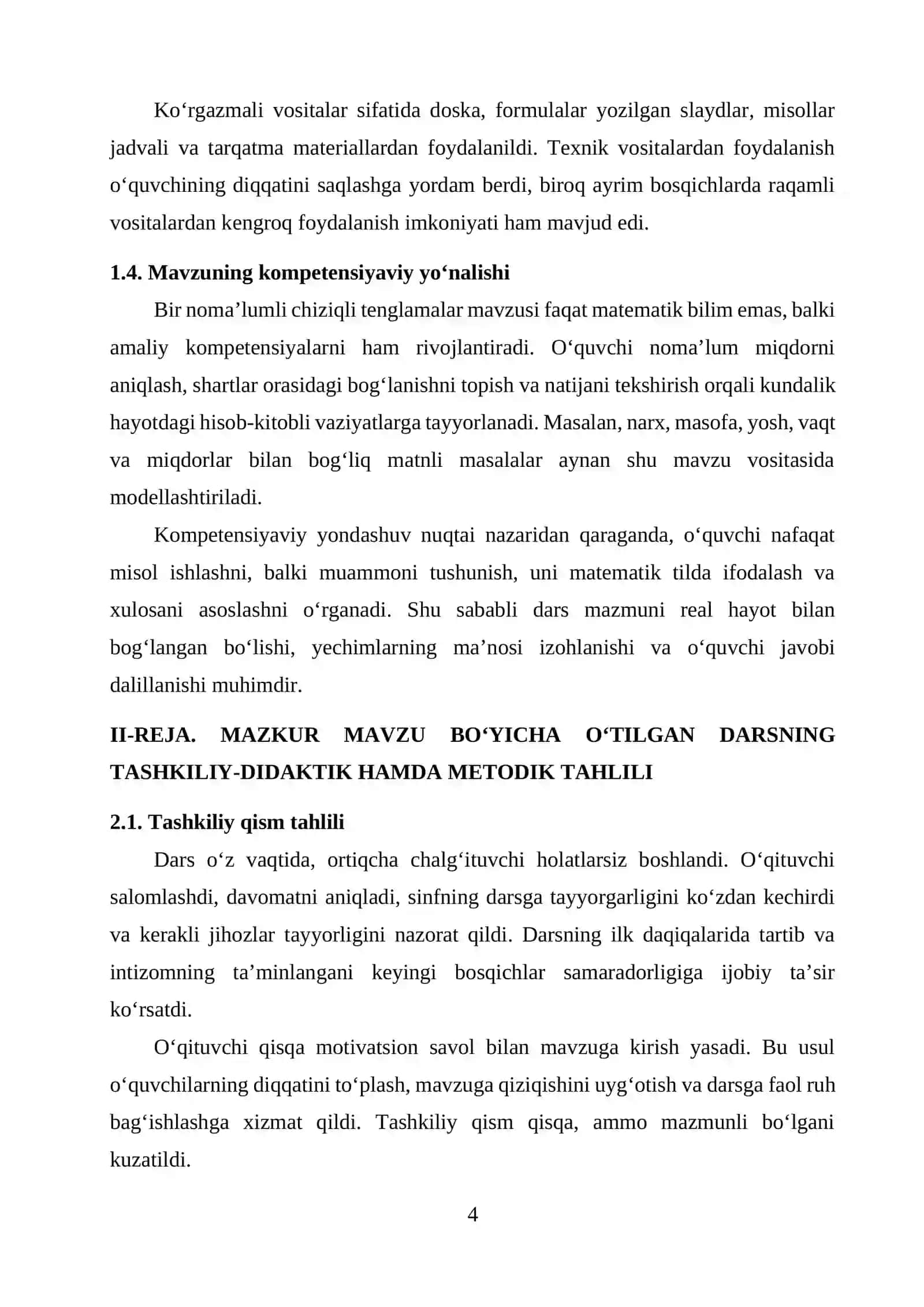 Bir noma’lumli chiziqli tenglamalar 4