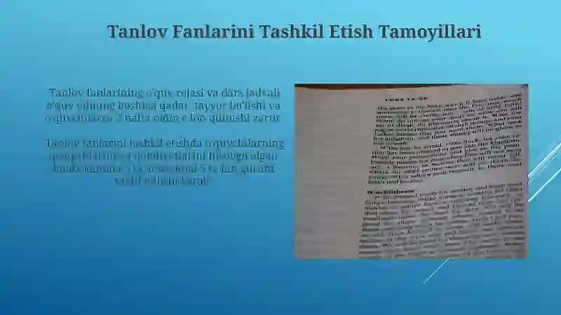 Fakulativ darslarni tashkil etish 4