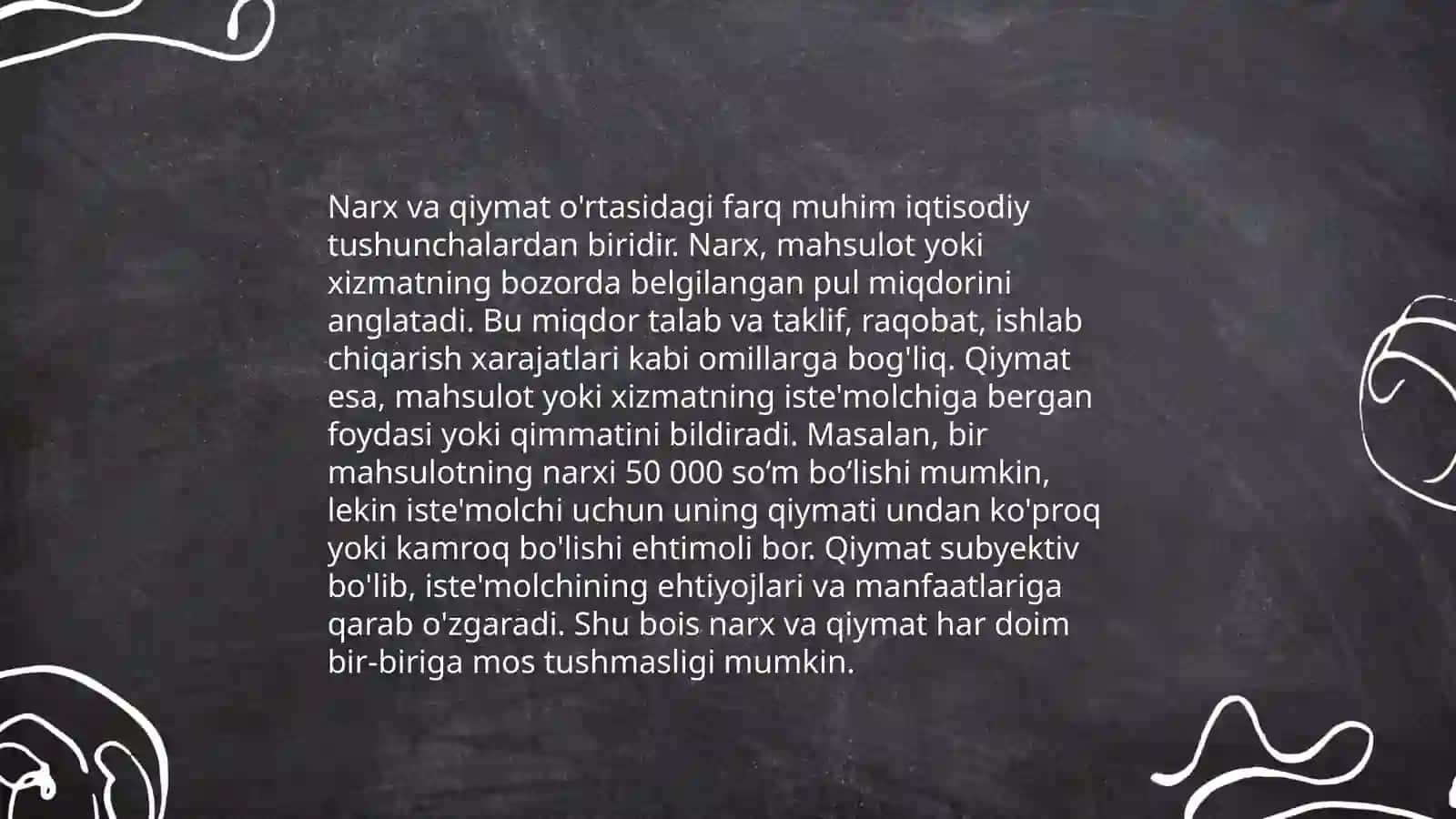 Narxning mazmuni va obyektiv asoslari 4