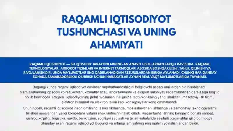 Raqamli iqtisodiyotning asosiy texnologiyalari 4