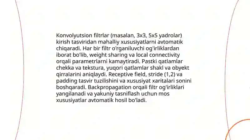 TASVIRLARNI ANIQLASHDA CHUQUR KONVOLYUTSION TARMOQLARNING ROLI 4