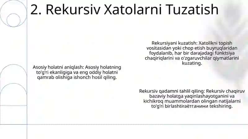 Rekursiya tushunchasi 4