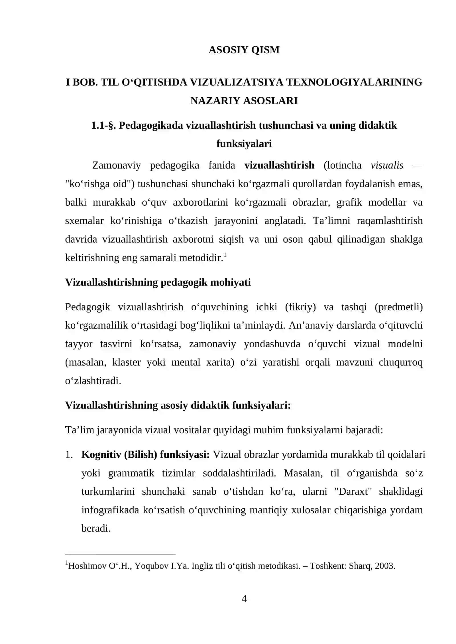 Til o`qitish jarayonida vizual vositalardan foydalanishning amaliy asoslari. 4