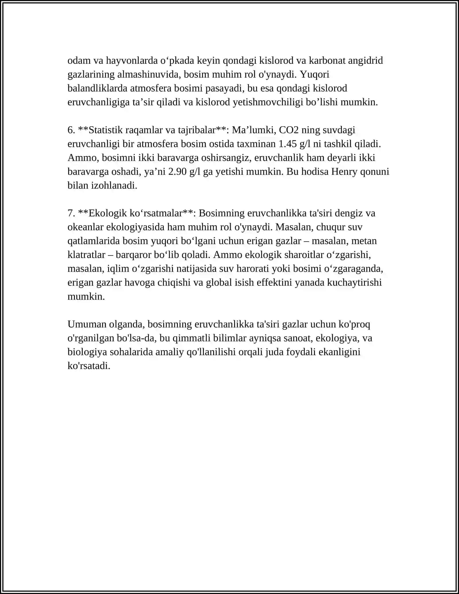 ERUVCHANLIK.ERUVCHANLIKKA BOSIMNING HARORAT VA BEGONA MODDALAR MAVJUD BÕLISHING TA'SIRI 4