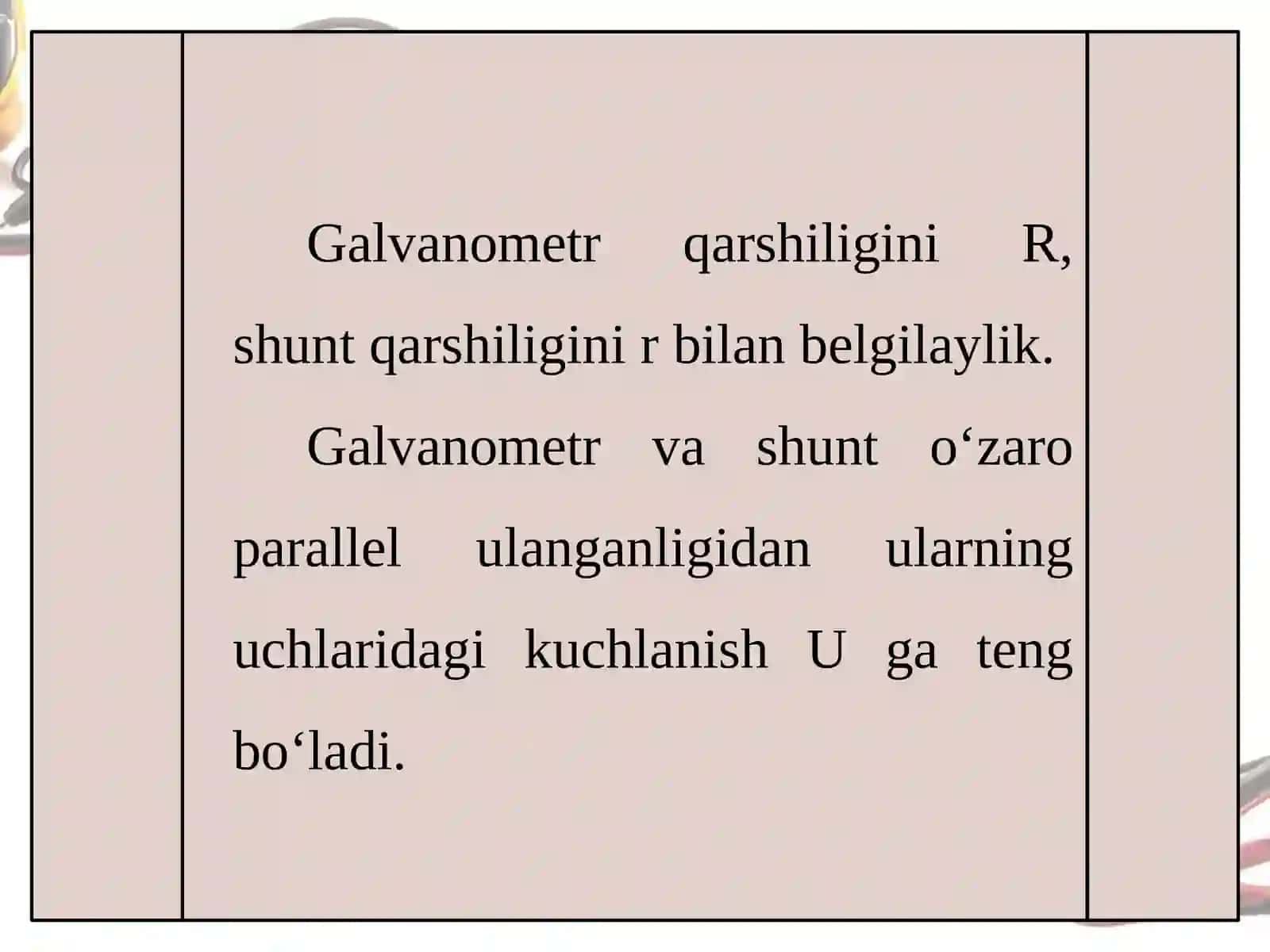 10-sinf Fizika fanidan Ampermetr va voltmetrning o'lchash chegarasi dars taqdimoti 4
