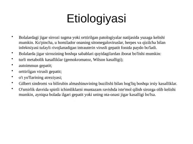 Bolalarda jigar sirrozi 4