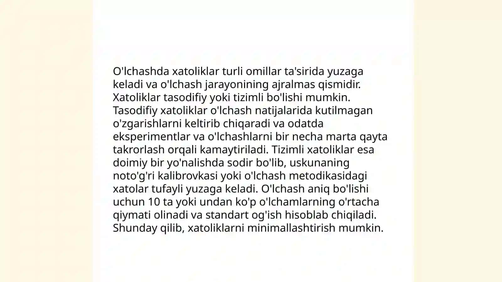 Xatoliklar nazariyasi elementlari 4