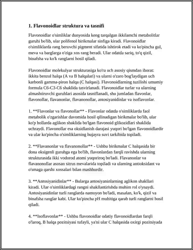 FLOVONOIDLAR, IZAVONOIDLAR, XROMONLAR, KUMARINLAR, TABIATDA TARQALISHI, XOSSALARI 4