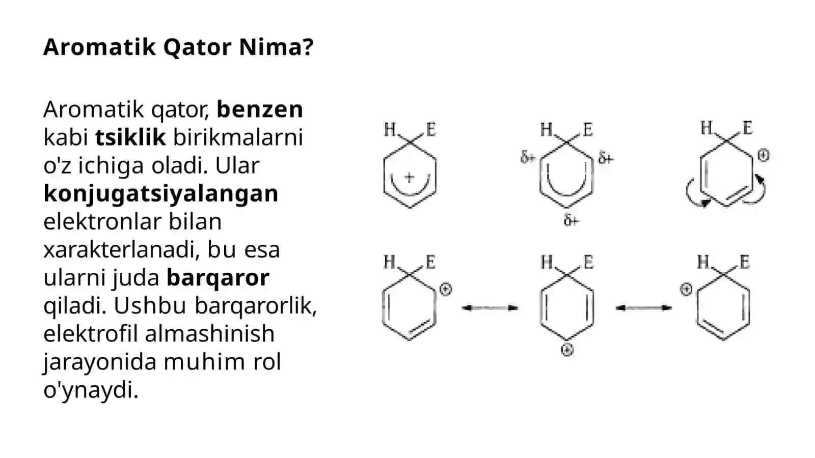 Aromatik qatordagi elektroﬁl almashinish 4