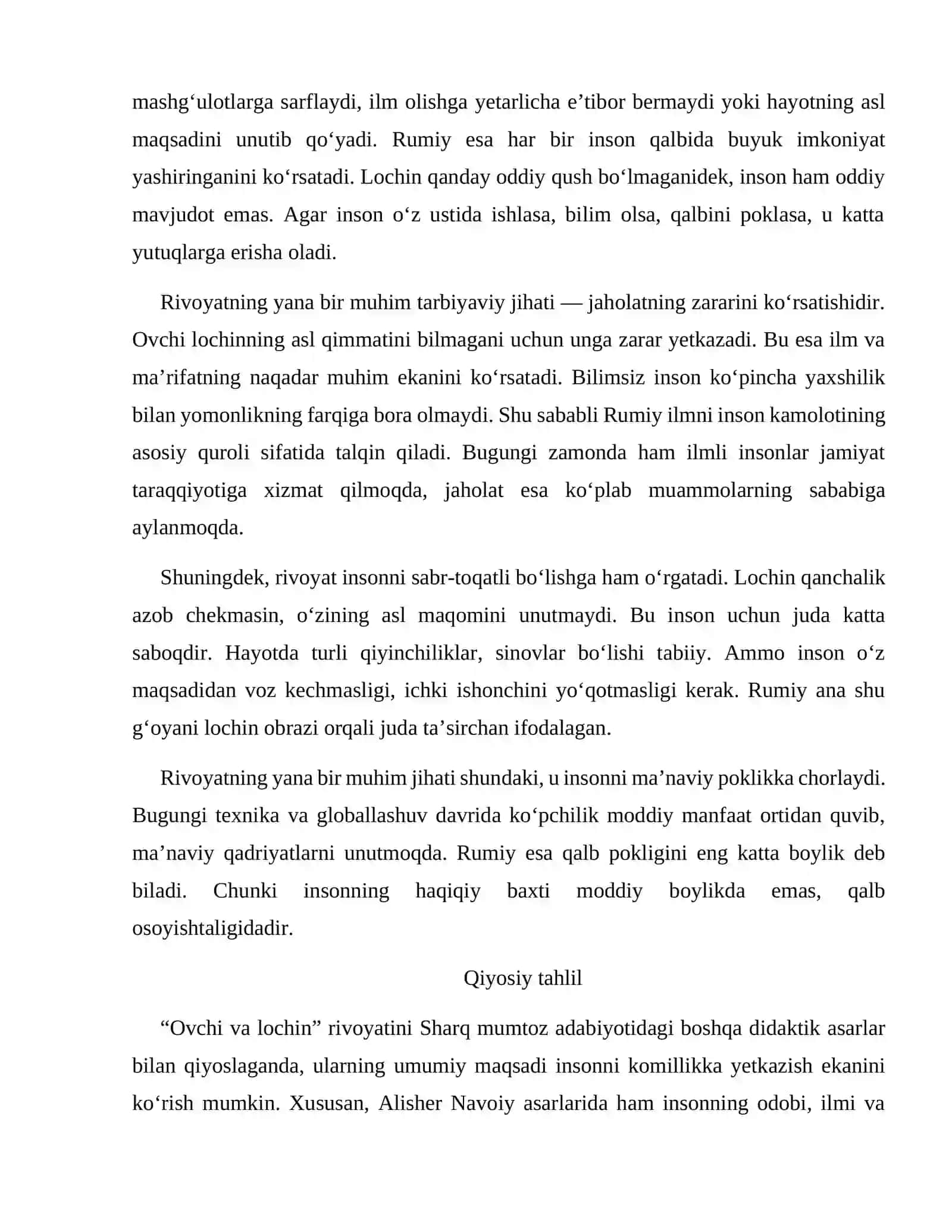 Ovchi va lochin rivoyati 4