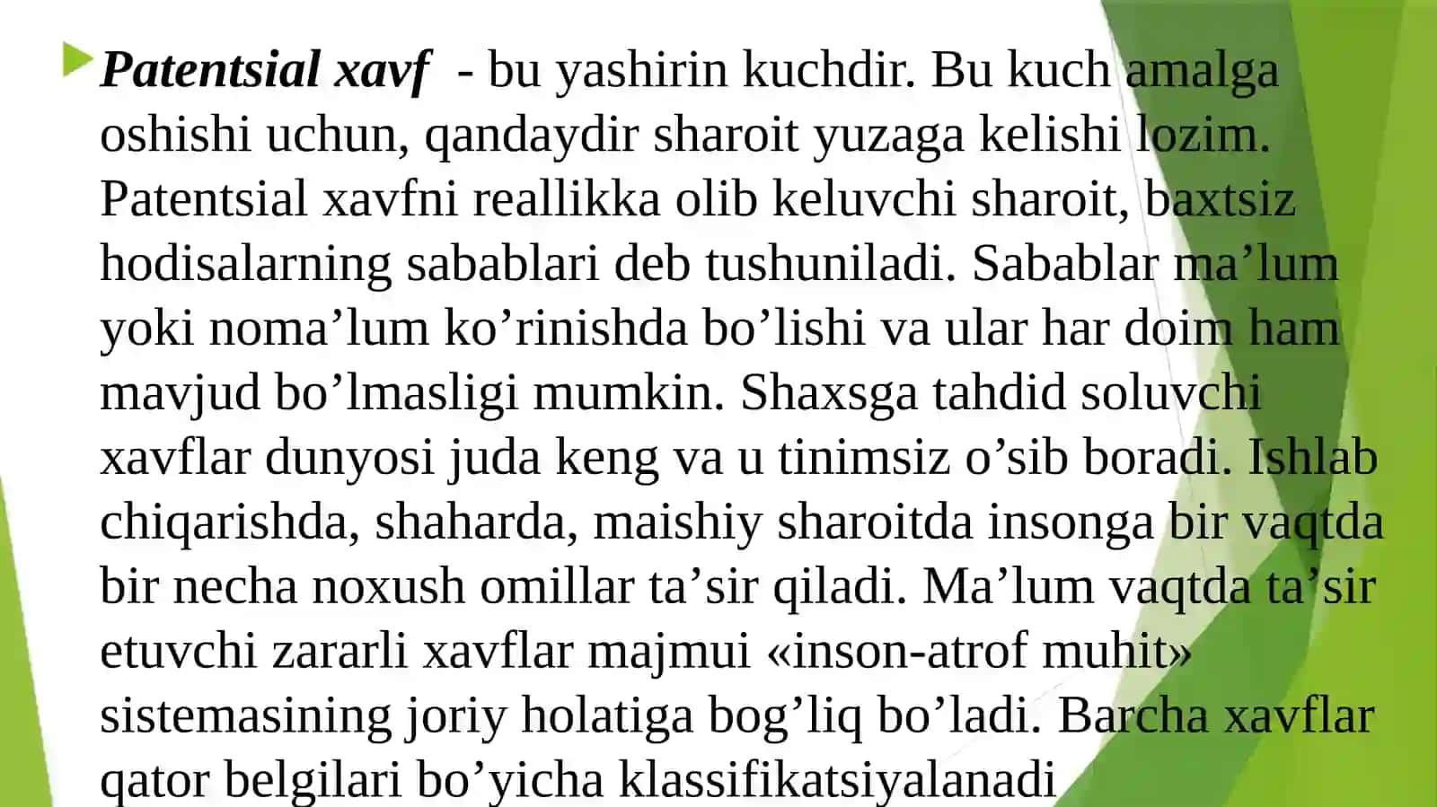 FAVQULOTDA VAZIYATLARDA FUQOROLAR MUXOFAZASI. AHOLI VA HUDUDLARNI FАVQULОDDА VAZIYATLARDAN MUHOFAZA QILISHNING HUQUQIY ASOSLARI 4