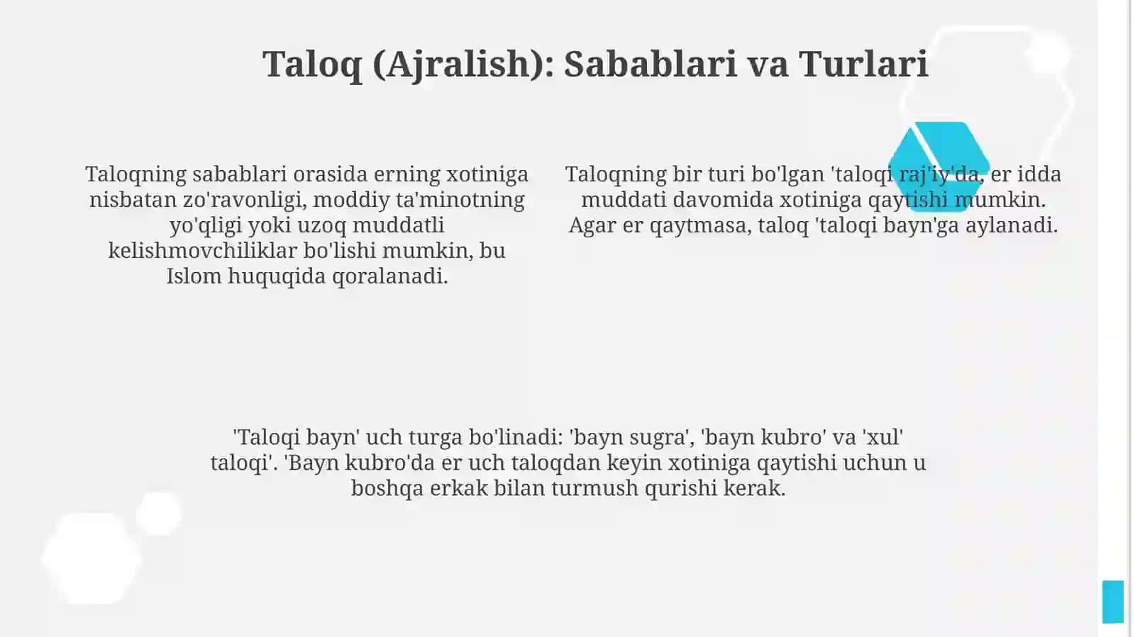 Islom huquqshunosligida oila, nikoh, taloq, idda,zihor 4