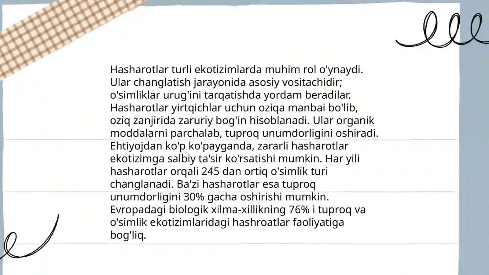 Hasharotlar ekologiyasiga oid tahlillar 4