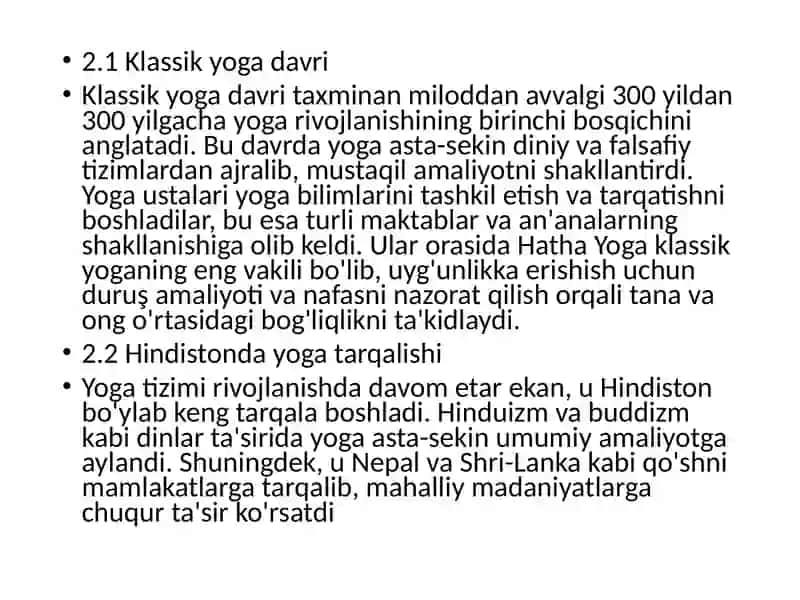 Yoga usuli kelib chiqishi va rivojlanishi 4