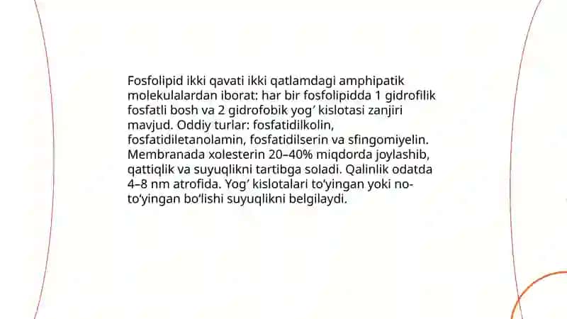 Hujayra membranasi va uning nozik tuzilishi 4