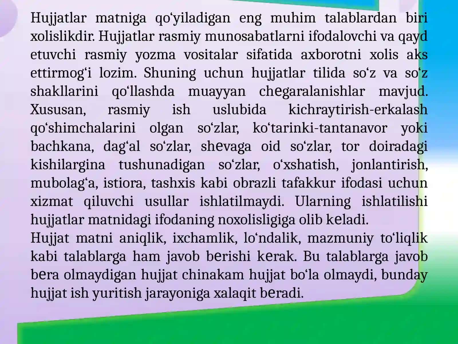 O'zbek tilida ish yuritish 4
