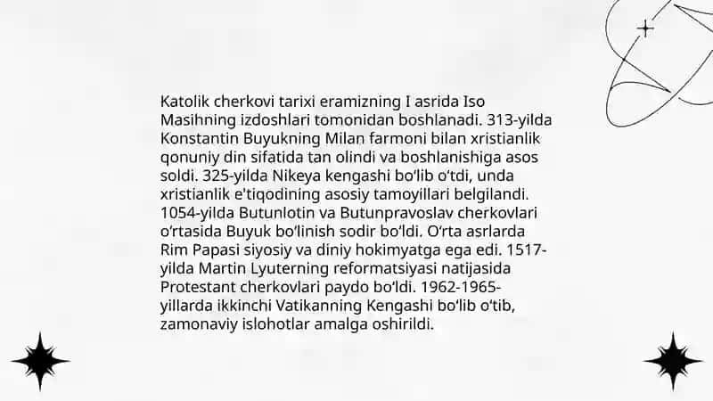Katolik oqimi va undagi o’ziga xoslik 4