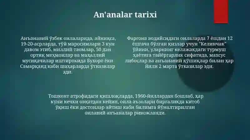 Oila An'analari: Tarix va Ildizlari 4
