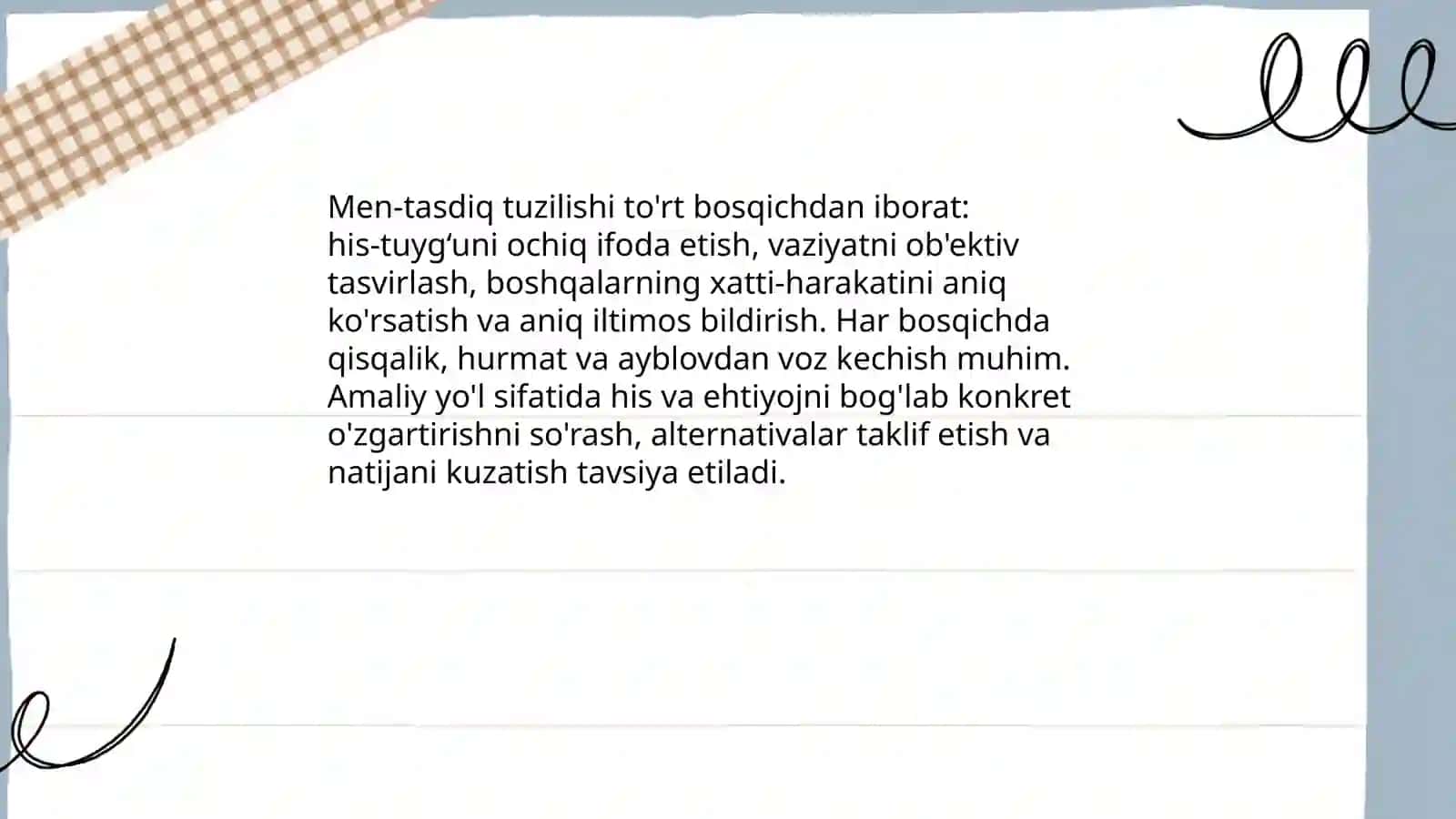 Men-tasdiqlar men murojaati usuli 4