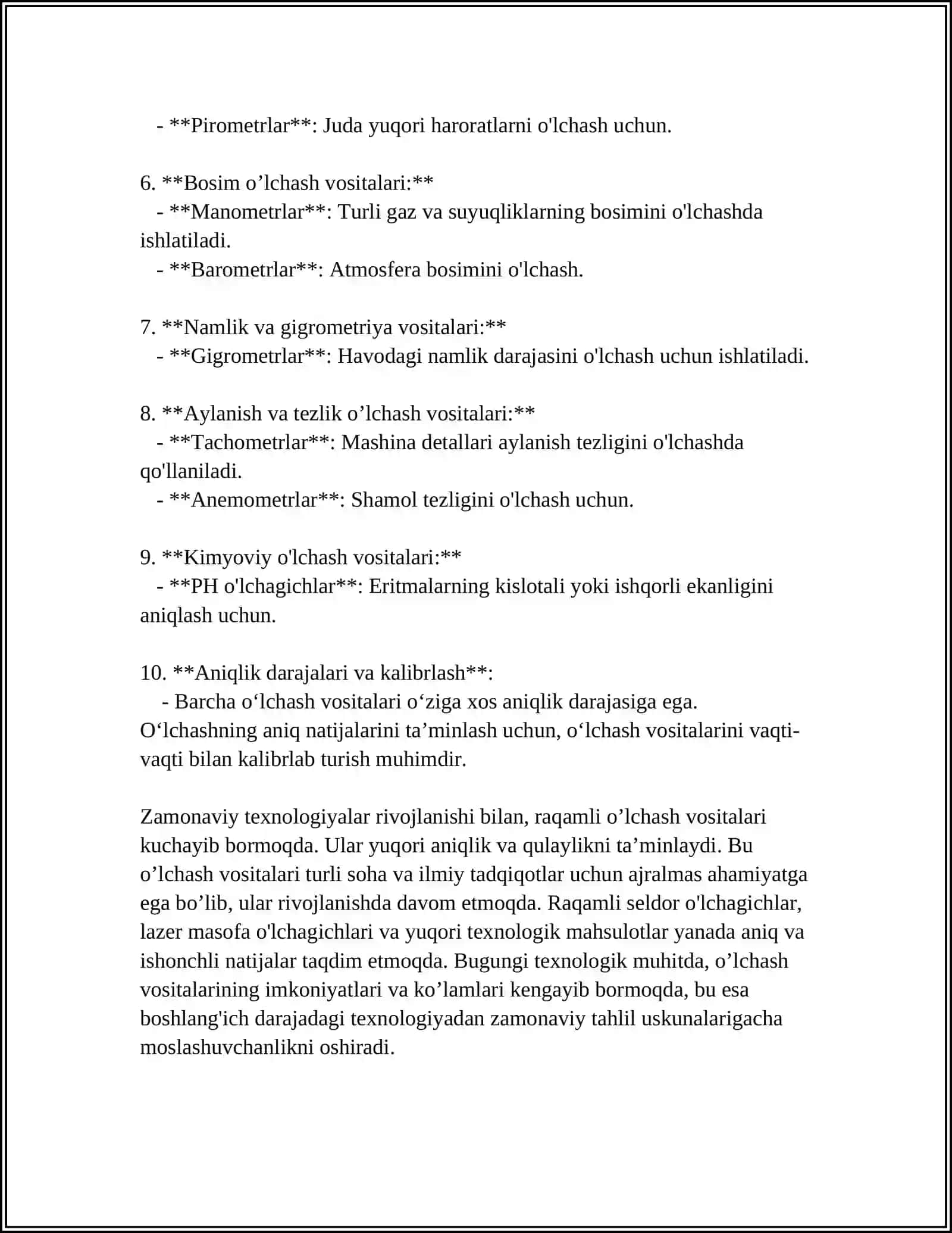 ÒLCHASH VOSITALARINI KALIBRLASH 4