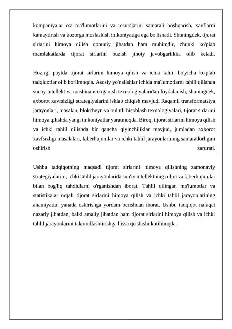Tijorat sirlarini himoya qilishning zamonaviy strategiyalari 4