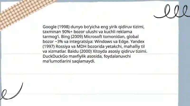 INTERNETDA QIDRUV TIZMLARI 4