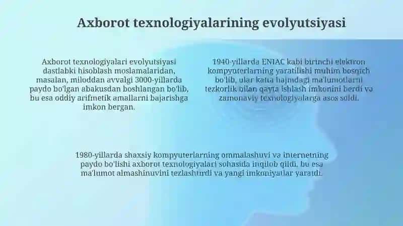 Axborotlashgan jamiyat va uning istiqbollari 4