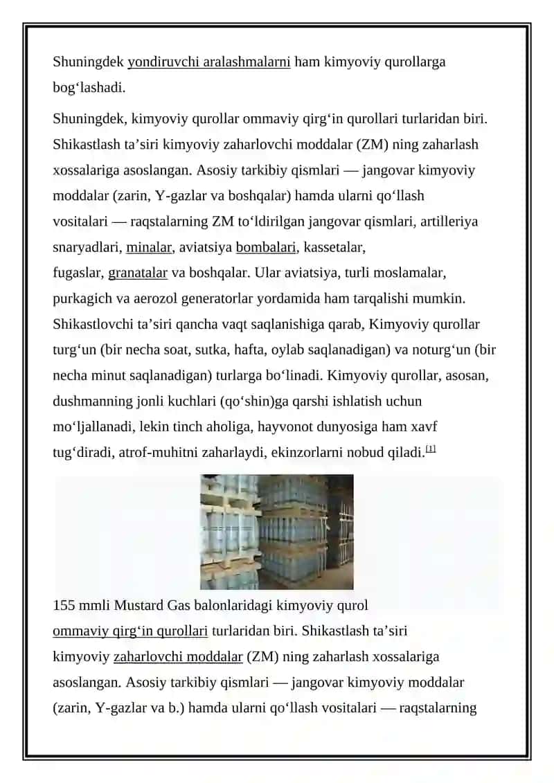 URUSH   DAVRDA   ZAHARLANISHLAR  ZAHARLOVCHI  MODDALAR  TURLARI 4