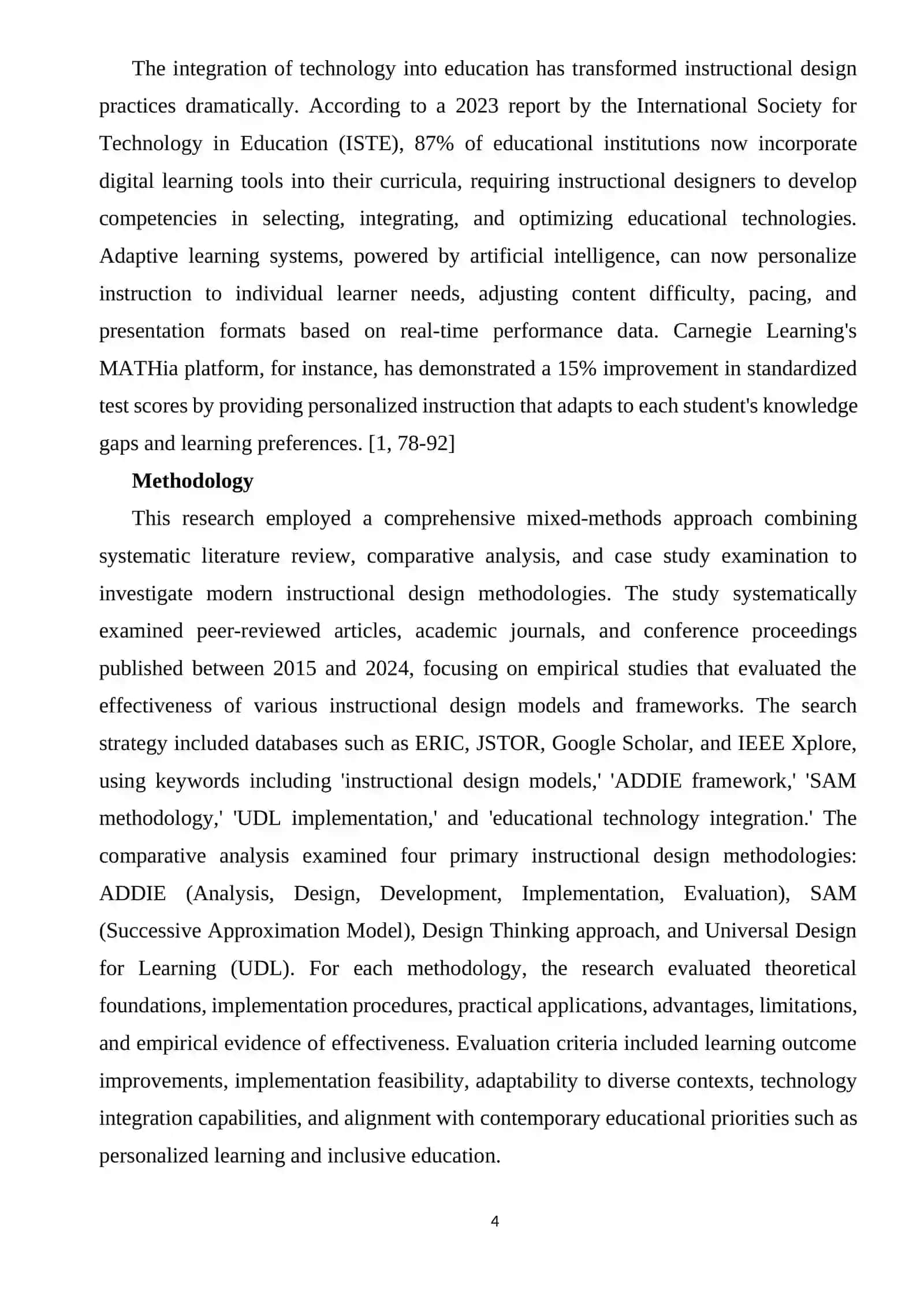 INSTRUCTIONAL DESIGN METHODOLOGIES. 4