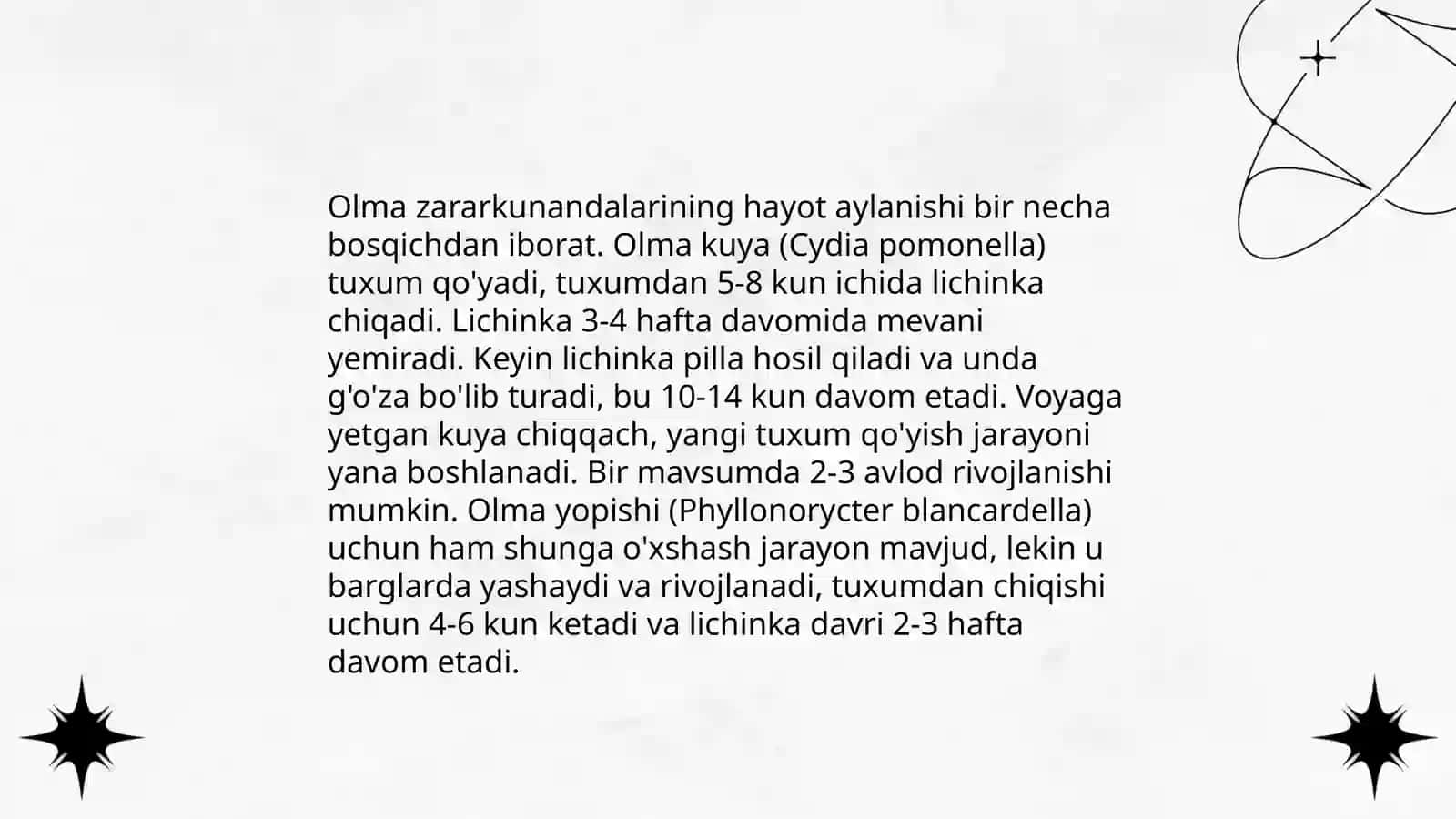 Olma zararkunandalarining biologiyasi va ekologiyasi 4