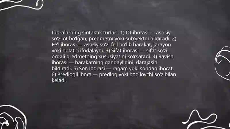 Iboralar va ularning turlari 4