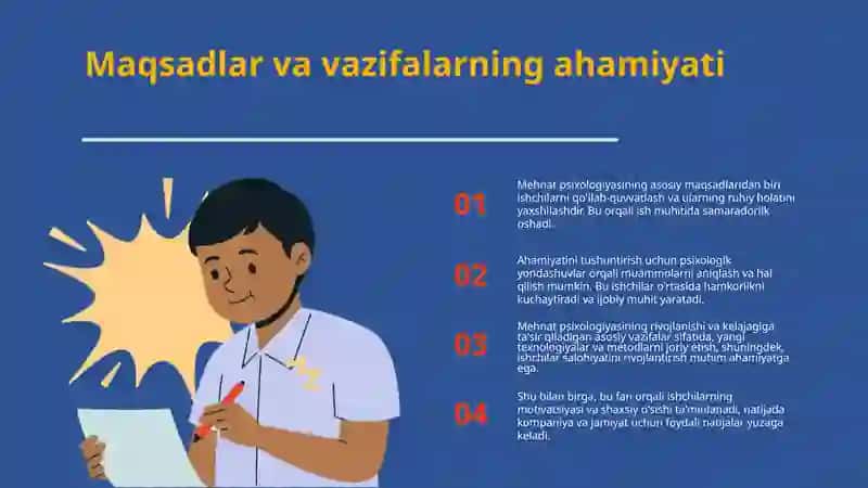 Mehnat psixologiyasi fanining maqsadi va vazifalari ahamiyati 4