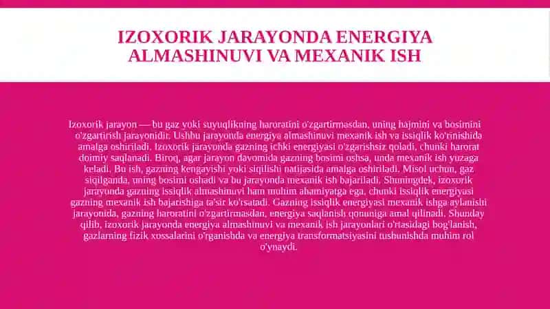 Izoxorik jarayon 4
