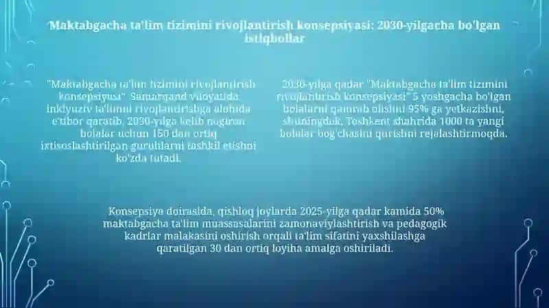 Zamonaviy maktabgacha ta'lim muassasalari: standartlar va sifat 4