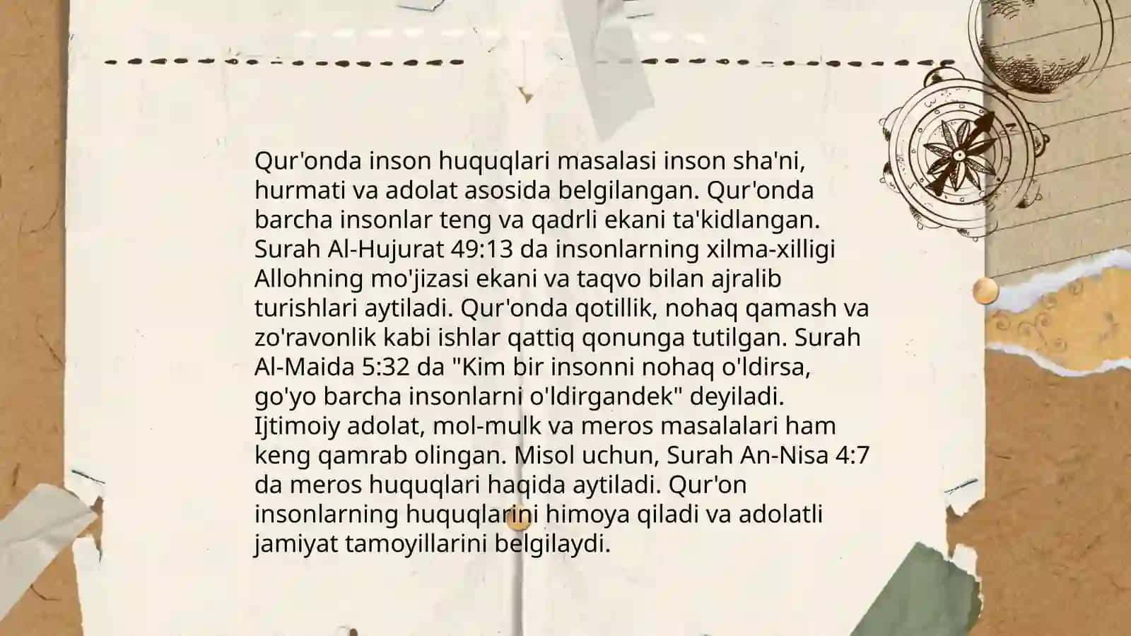 Islomda inson huquqlari himoyasi, ijtimoiy tenglik, va adolar tolerantik 4