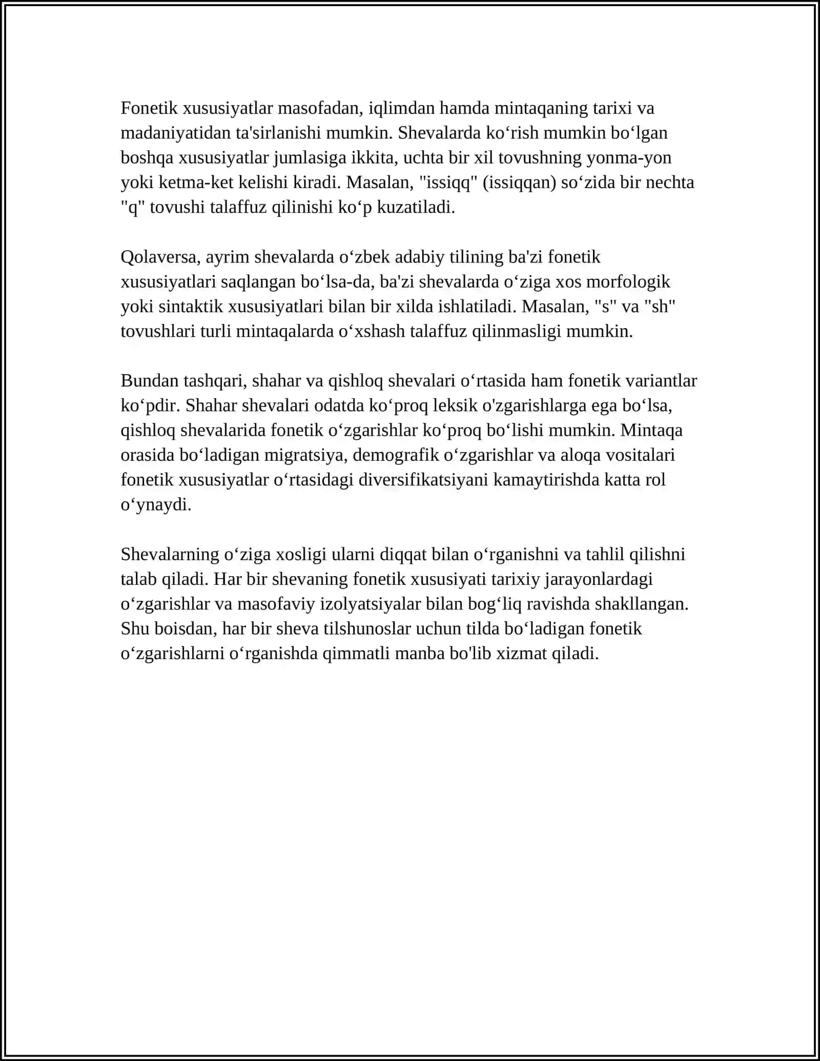 SHEVALARINING MORFOLOGIK XUSUSIYATLARI 4