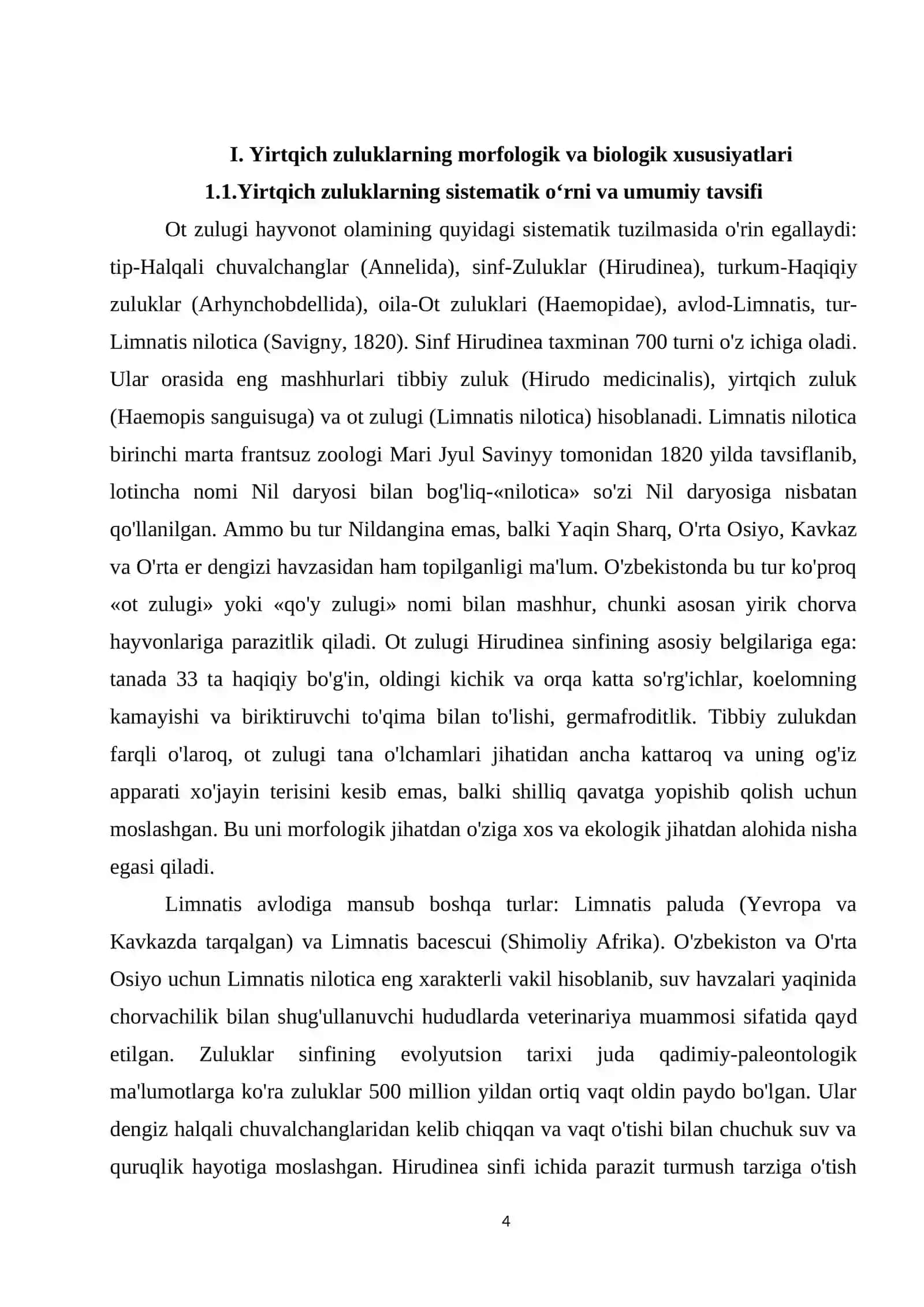 Yirtqich zuluklar (Hirudinea) ning biologik va ekologik xususiyatlari 4