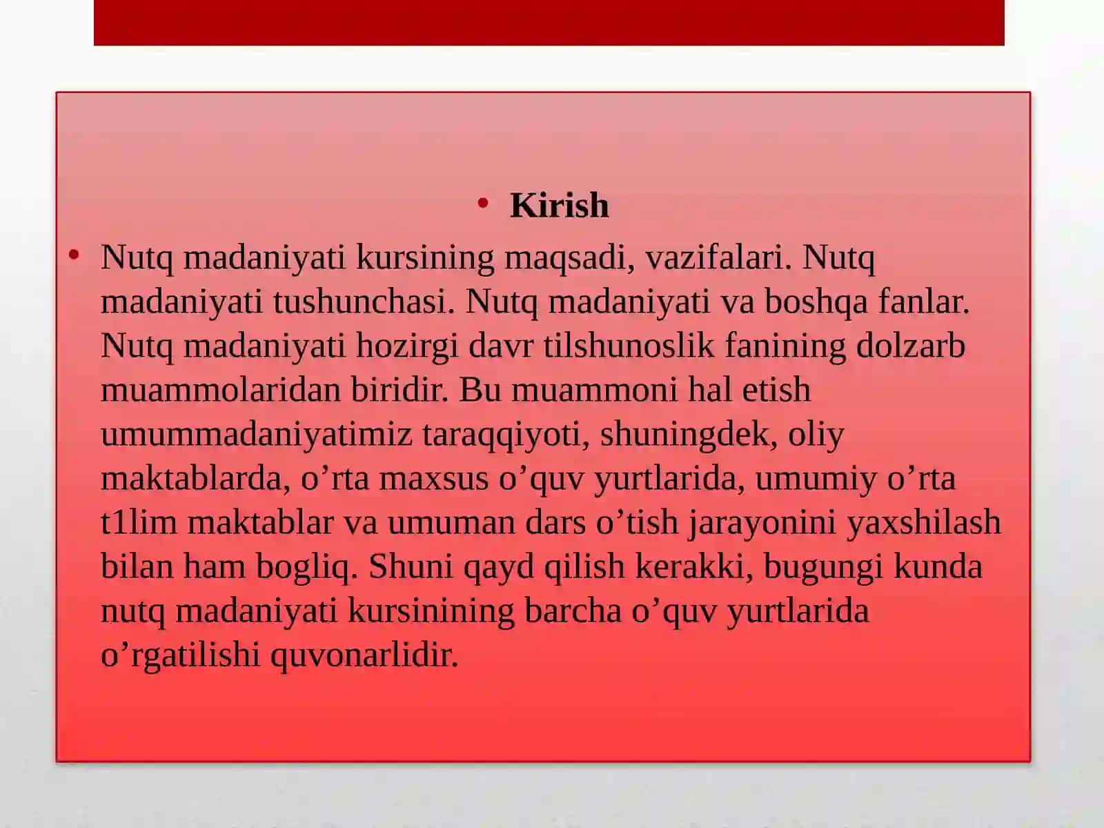 O'qituvchi nutq madaniyati kursi 4