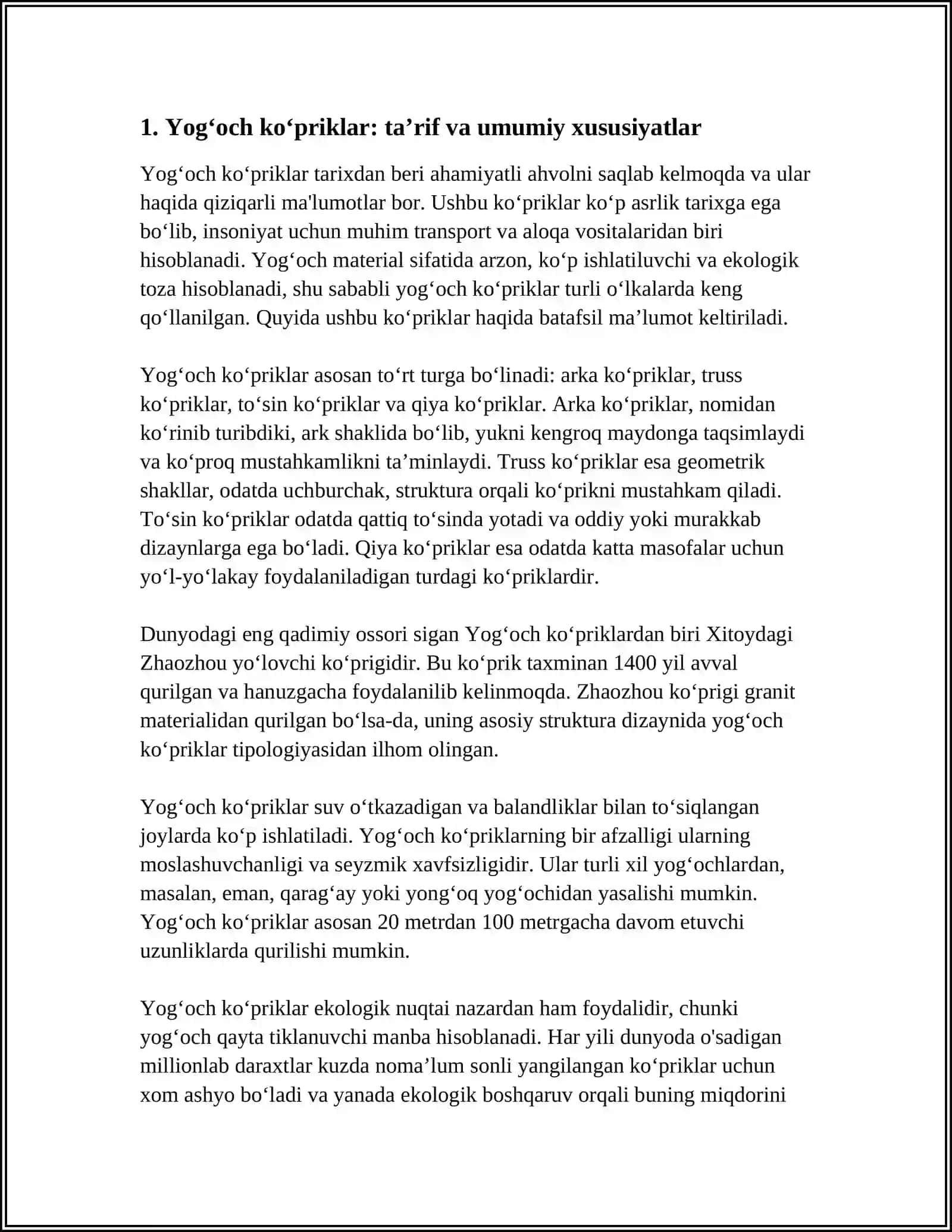 Yog‘och ko‘priklar haqida umumiy MA’LUMOTL 4