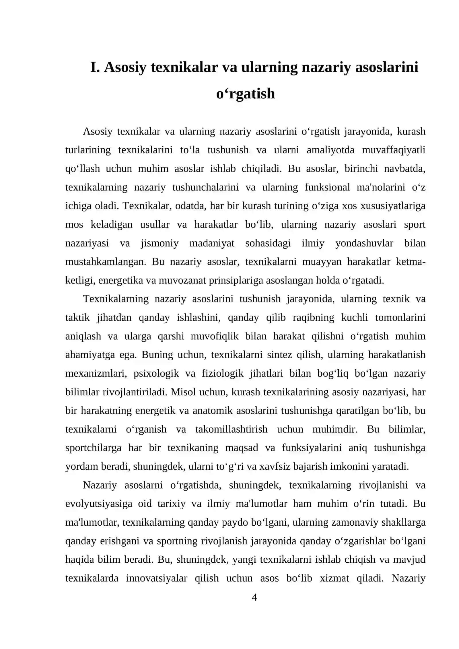 Ko`p kurash turlari texnikasini o`rgatish metodikasi 4