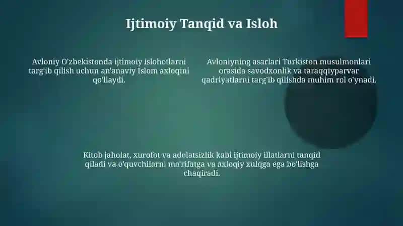 Abdulla AvloniyningturkiyGulistonyoxudaxloqasarihaqida 4