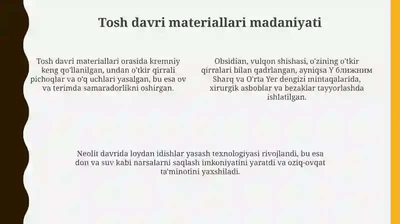 Tosh asri xo'jaligi va moddiy madaniyati 4