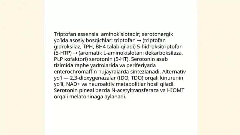 Ayrim aminokislotalar almashinuvining oziga xosligi 4