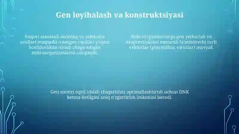 Mikroorganizmlar yordamida transgen oqsillar olish texnologiyalari 4